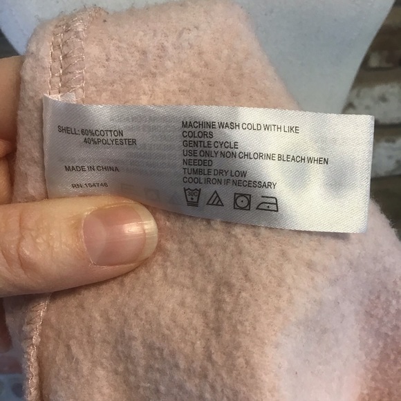 MOUNTAIN AND ISLES “Wild & Free” Heather Pink Bear Sweatshirt L - Picture 7 of 7